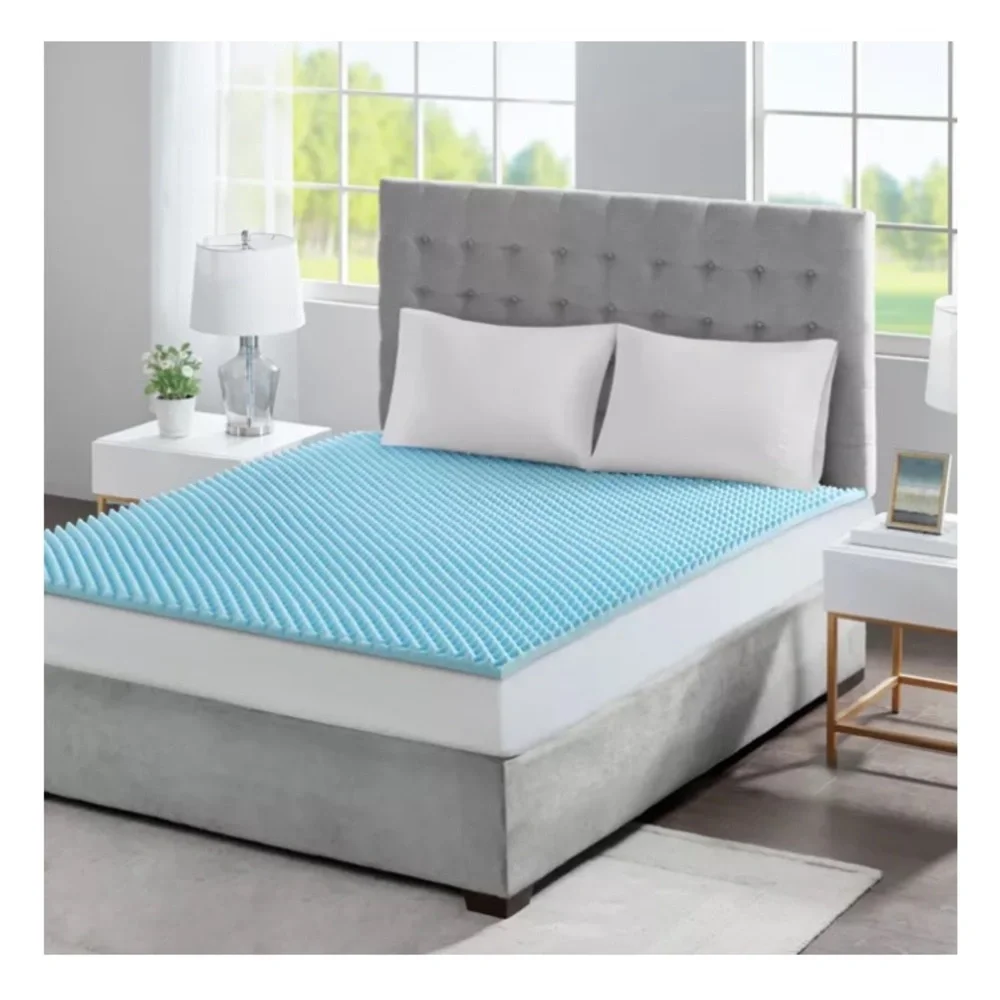 Sleep Philosophy Flexapedic 1.5-Inch Gel Memory Foam Twin Mattress Topper Blue - Picture 1 of 6